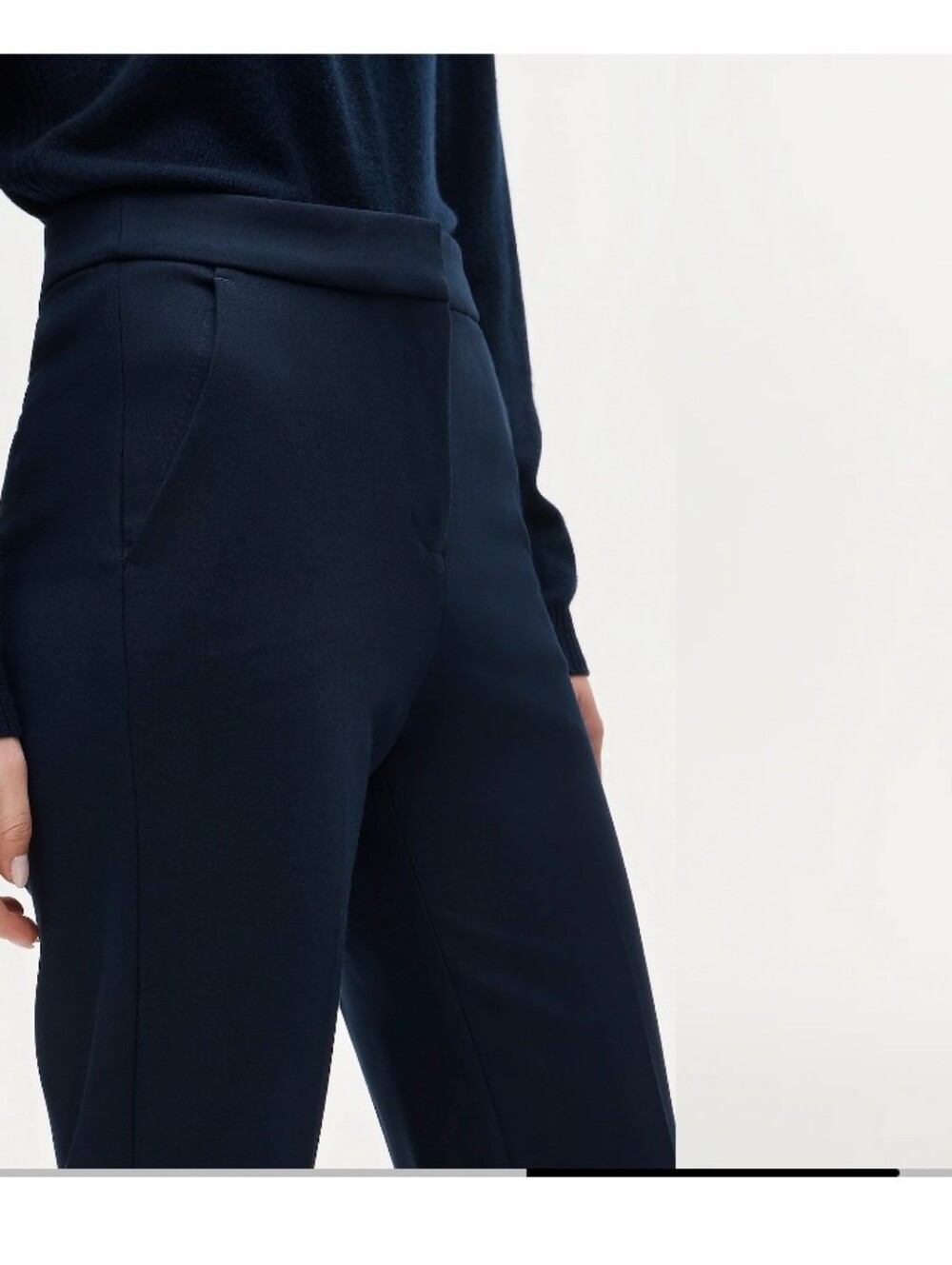 J crew Kate straight-leg pant in four-season stretch 14t Tall 14 Navy Blue B1